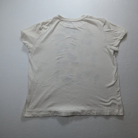 White "Edible Flowers" Graphic Tee Size XL - Picture 2 of 5